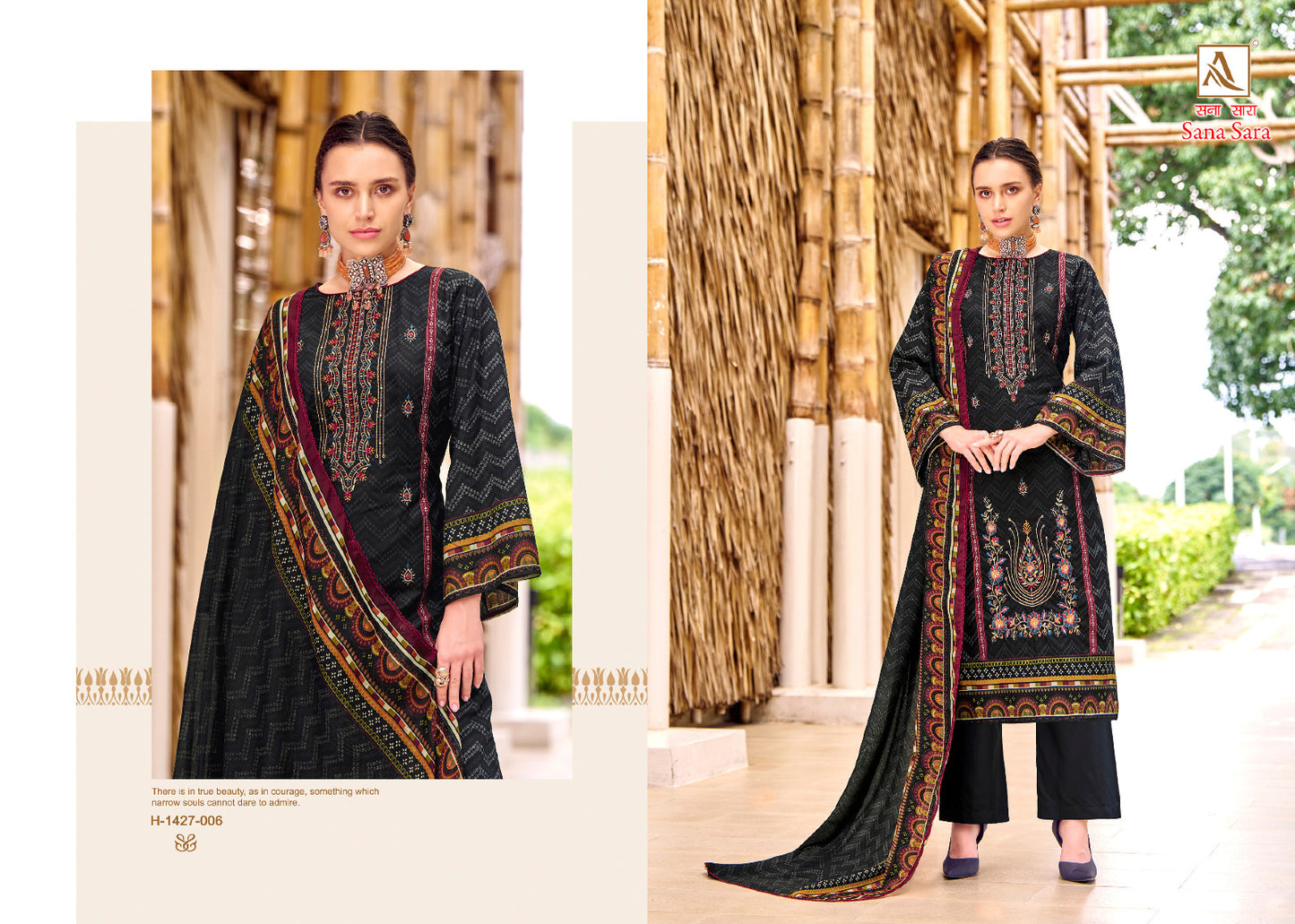 Sana Sara Alok Cambric Karachi Salwar Suits