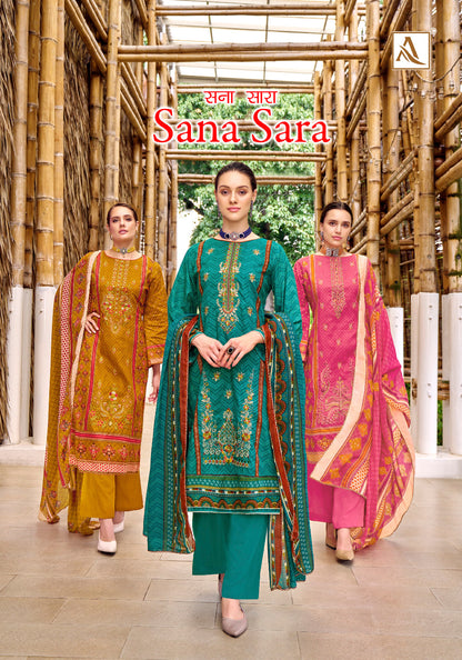Sana Sara Alok Cambric Karachi Salwar Suits