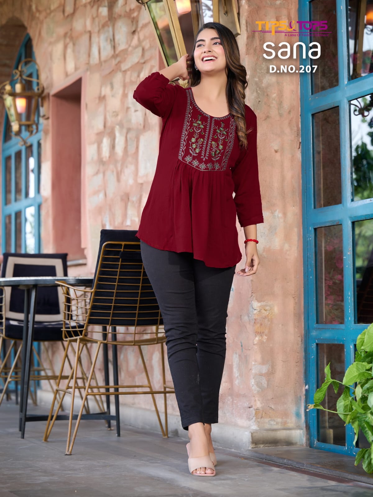 Sana Vol 2 Tips Tops Rayon Stylish Short Tops