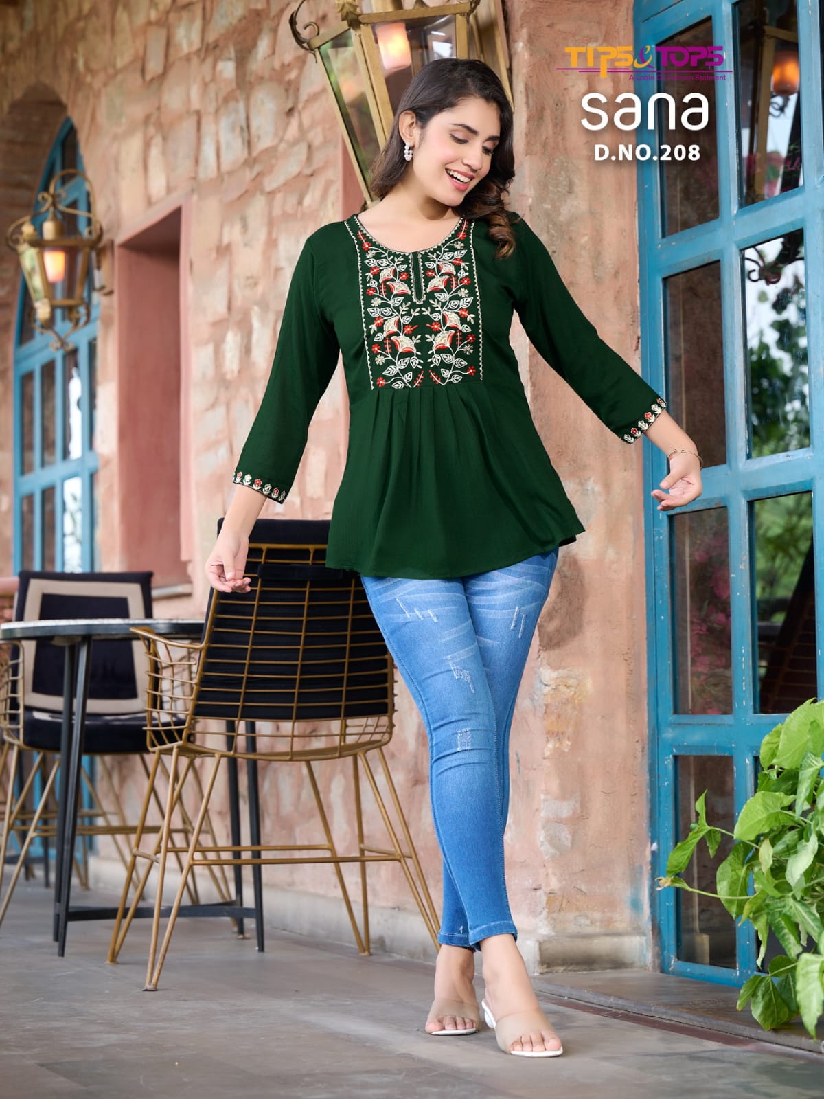 Sana Vol 2 Tips Tops Rayon Stylish Short Tops