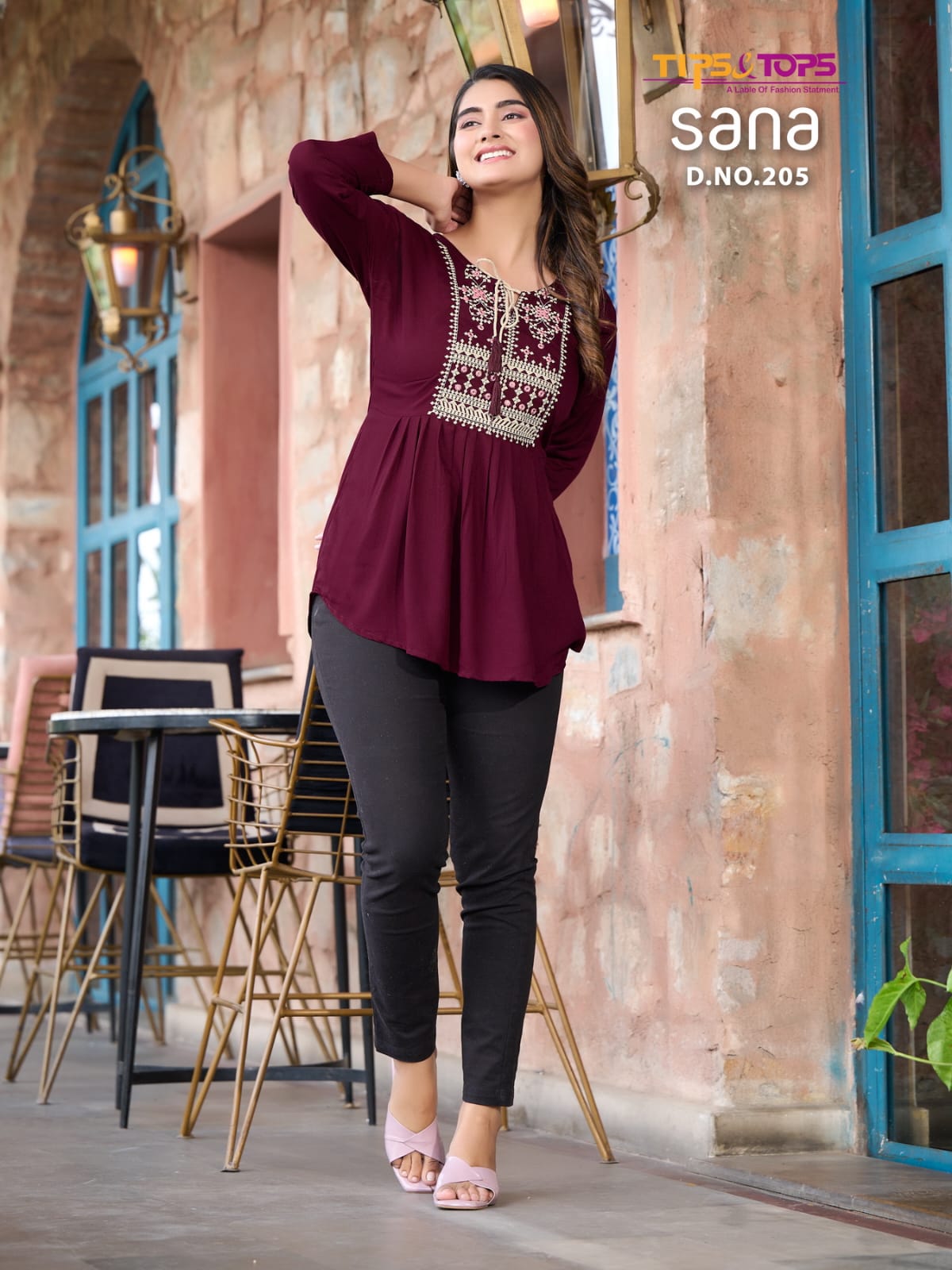 Sana Vol 2 Tips Tops Rayon Stylish Short Tops