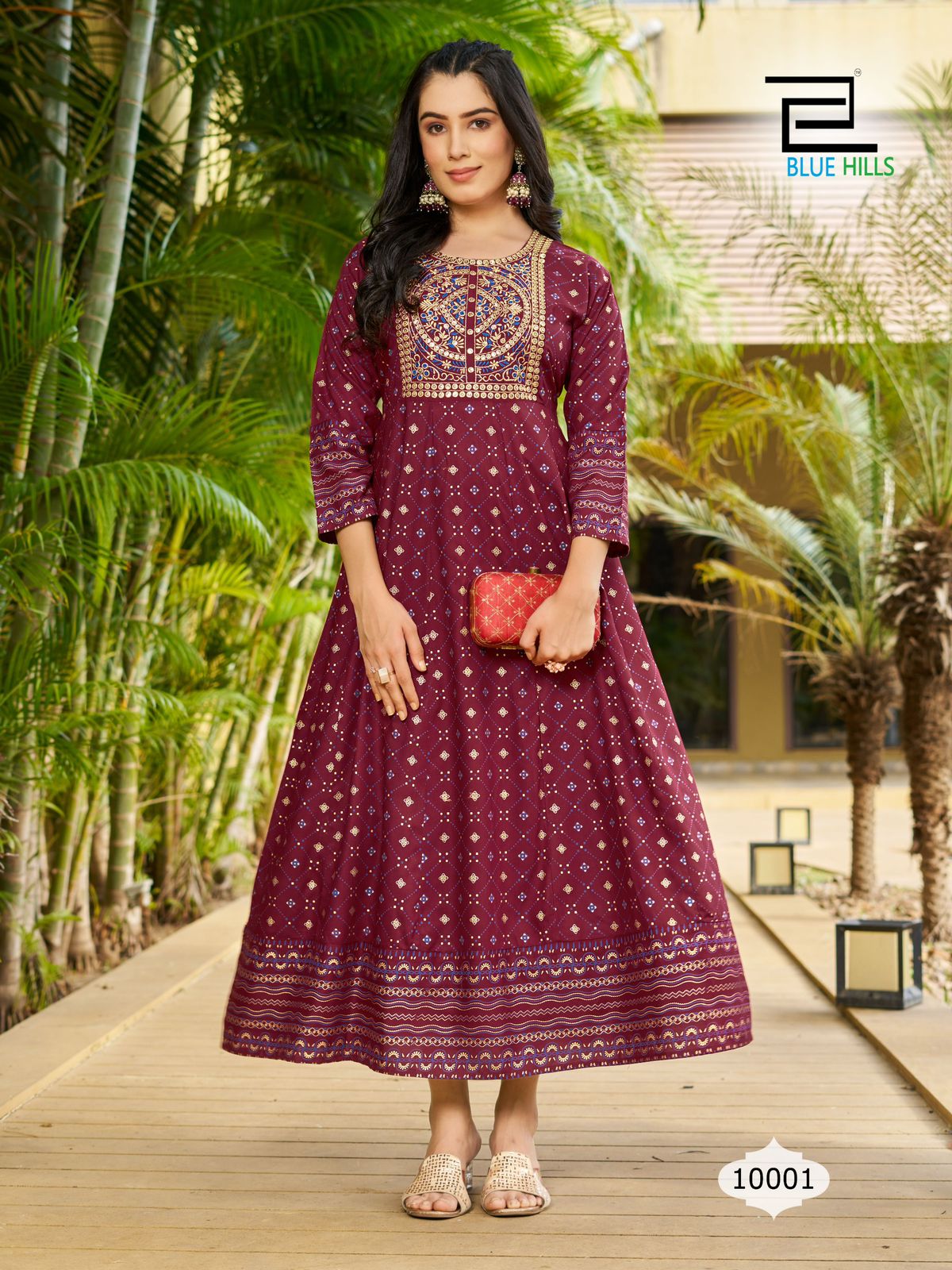Sandwich Vol 10 Blue Hills Rayon 14Kg Anarkali Kurtis
