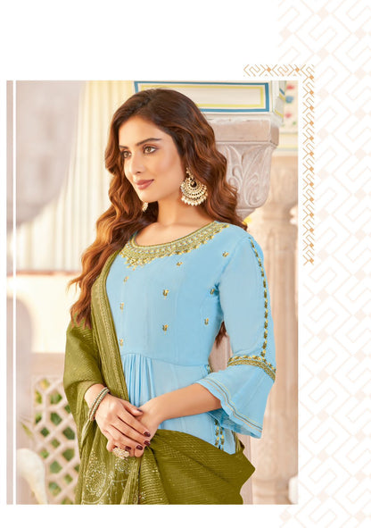 Sangam Kadlee Rayon Readymade Pant Style Suits