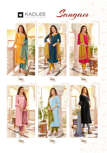 Sangam Kadlee Rayon Readymade Pant Style Suits