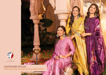 Sangeet Vol 4 Af Viscose Readymade Pant Style Suits