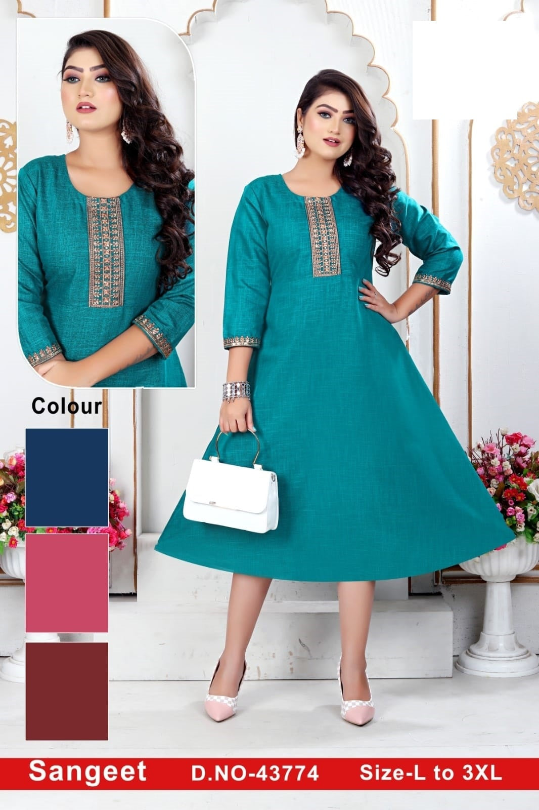 Sangeet Zoya Two Tone Anarkali Kurtis