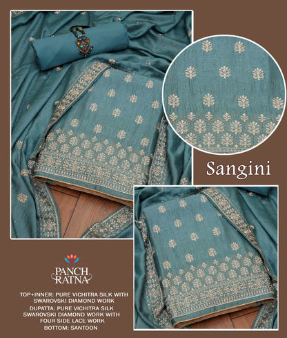 Sangini Panch Ratna Vichitra Silk Salwar Suits