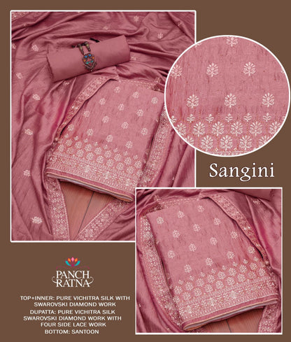 Sangini Panch Ratna Vichitra Silk Salwar Suits