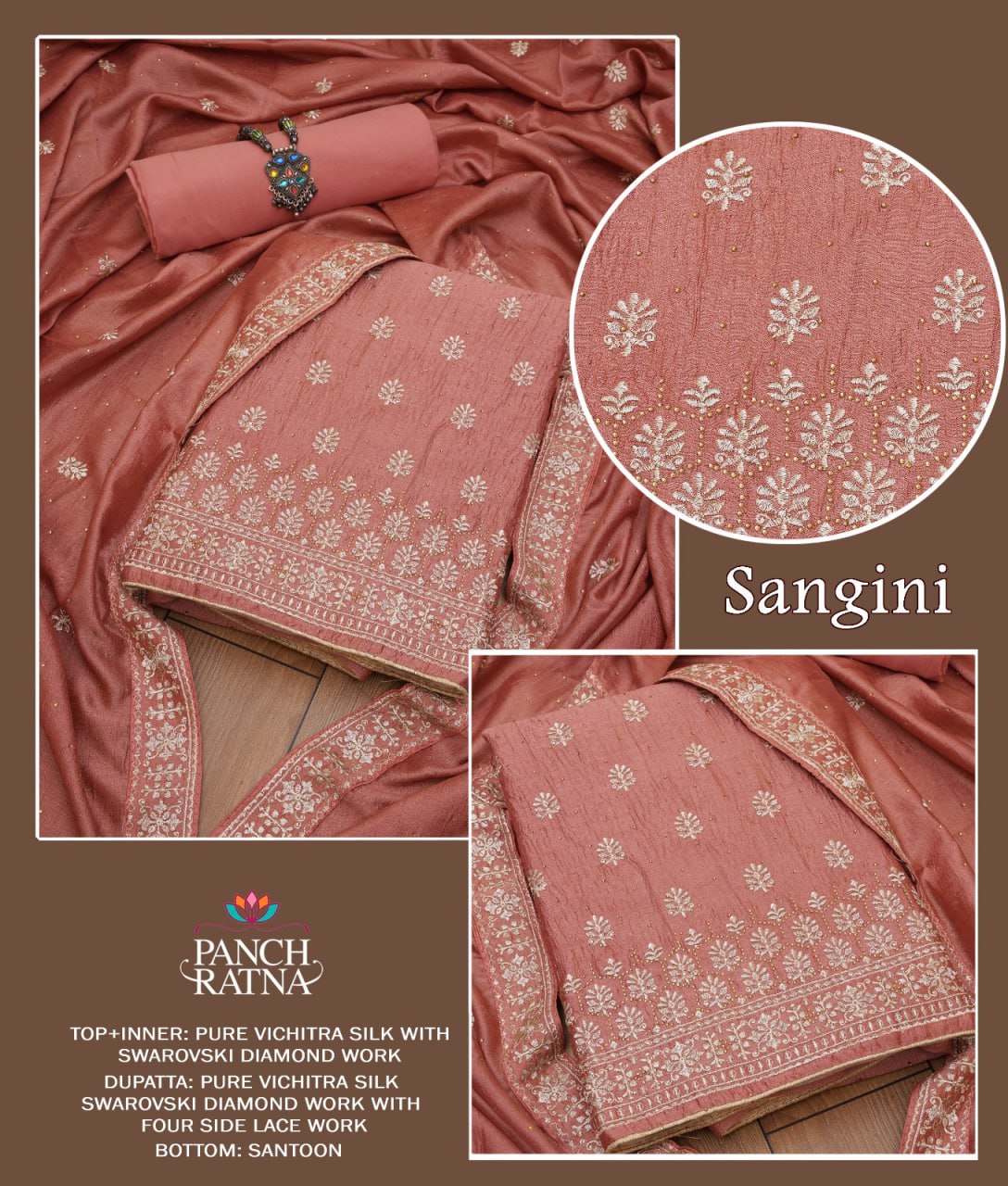 Sangini Panch Ratna Vichitra Silk Salwar Suits