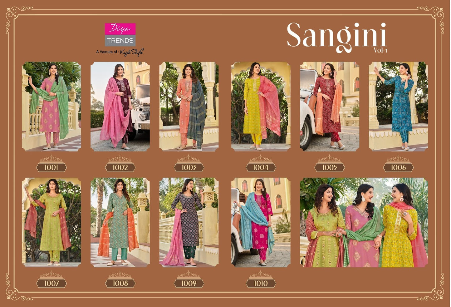 Sangini Vol 1 Diya Trends Rayon Readymade Pant Style Suits