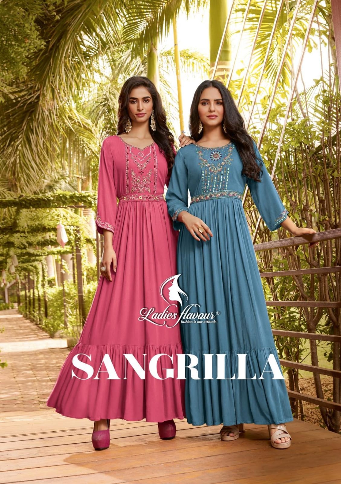 Sangrilla Ladies Flavour Rayon One Piece Gown