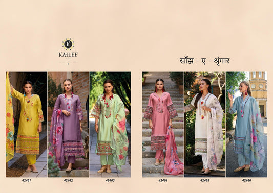 Sanj-E-Shrungar Kailee Fashion Viscose Silk Readymade Pant Style Suits