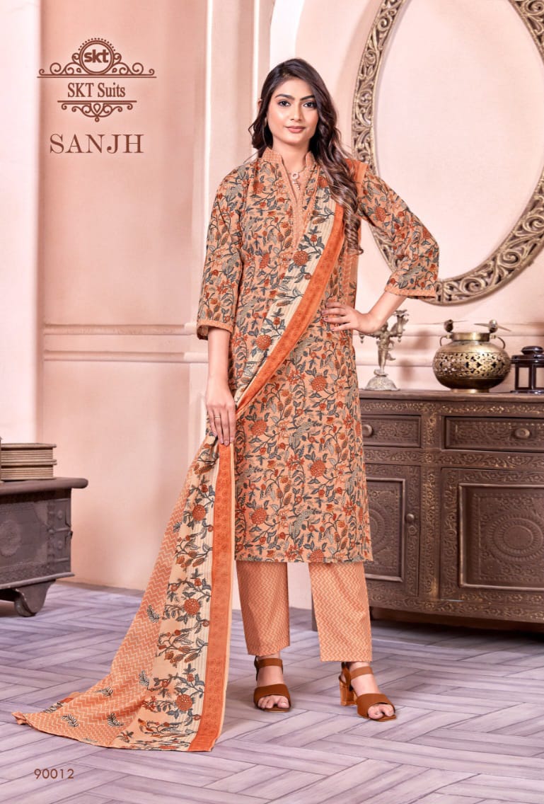 Sanjh Skt Soft Cotton Pant Style Suits