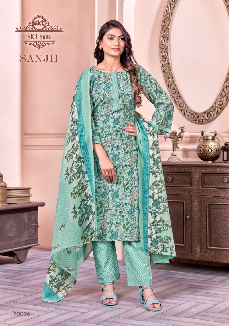 Sanjh Skt Soft Cotton Pant Style Suits