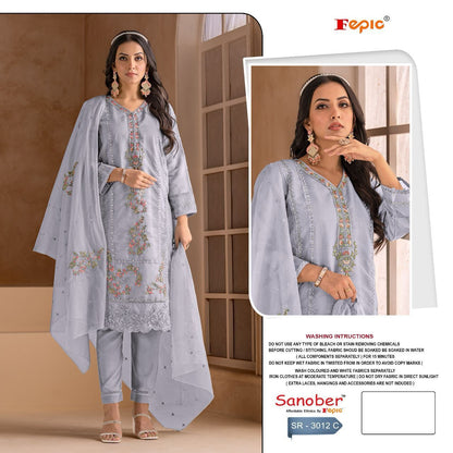 Sanober-3012 Fepic Organza Pakistani Readymade Suits