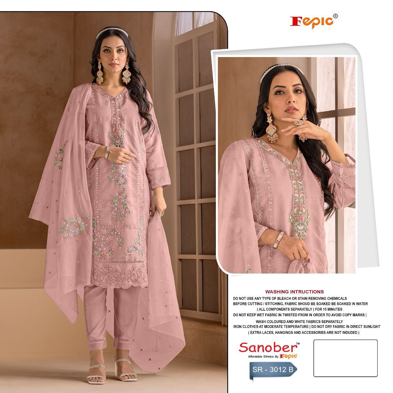 Sanober-3012 Fepic Organza Pakistani Readymade Suits