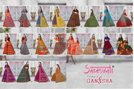 Saraswati Vol 3 Ganesha Cotton Sarees