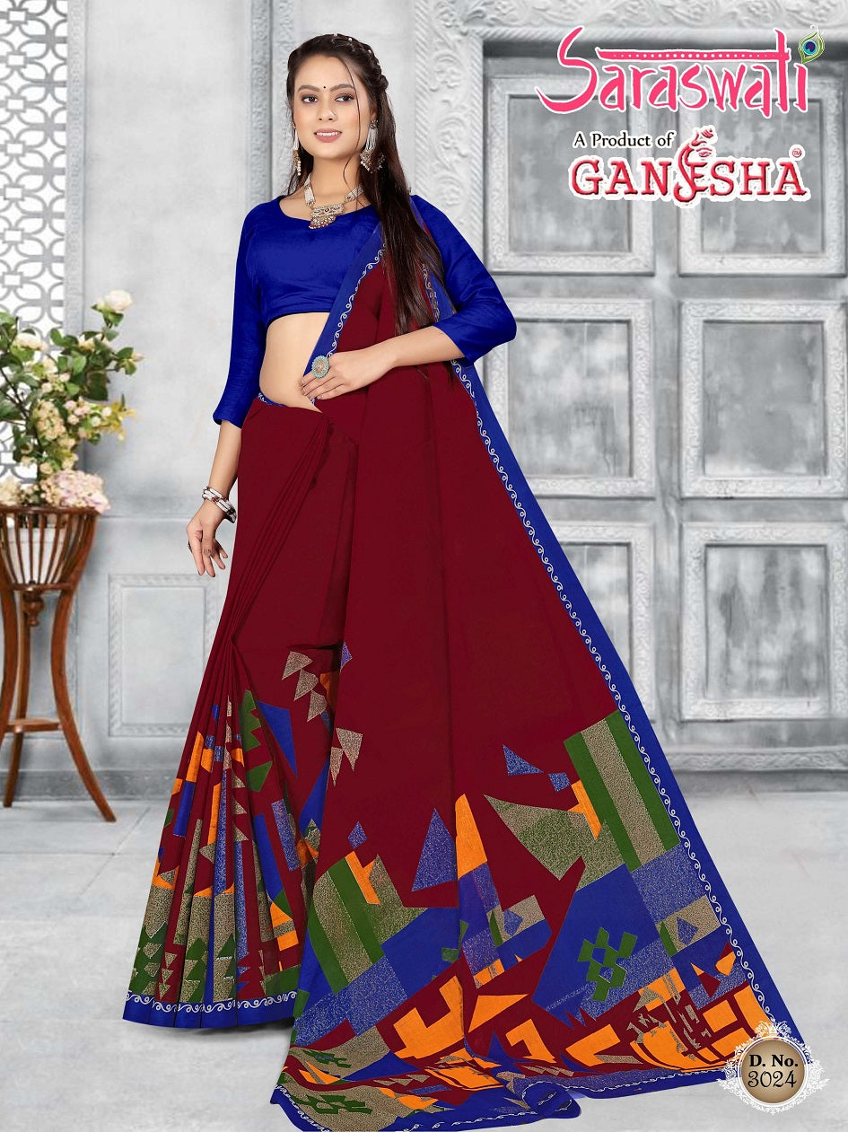 Saraswati Vol 3 Ganesha Cotton Sarees