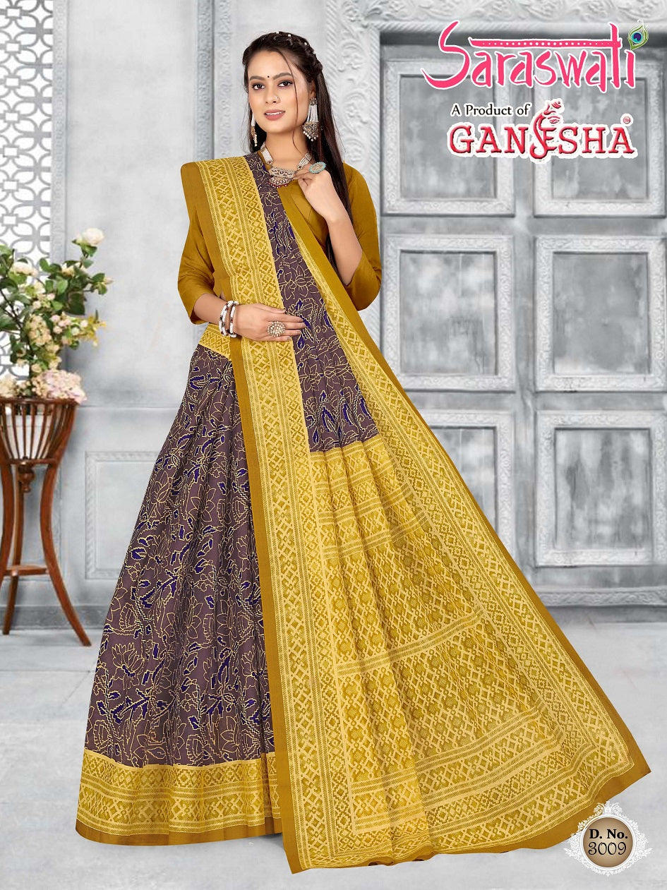 Saraswati Vol 3 Ganesha Cotton Sarees