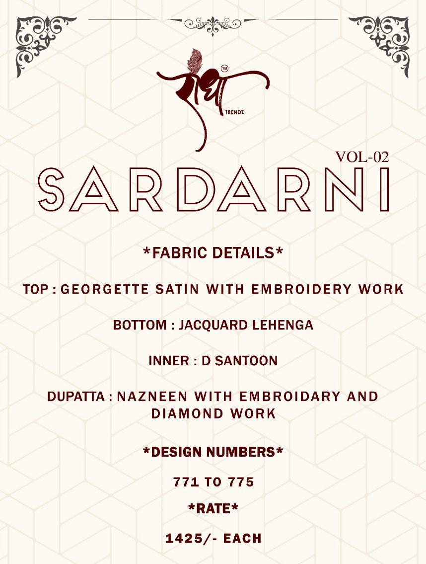 Sardarani Vol 2 Radha Trendz Georgette Sharara Style Suits
