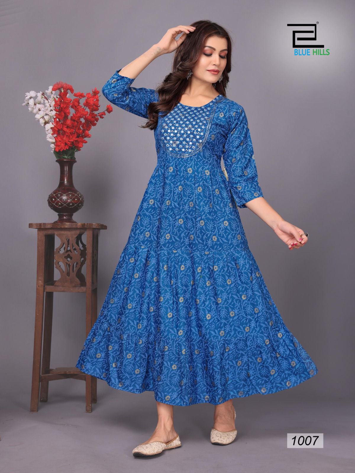 Sarfanaz Vol 10 Blue Hills Rayon One Piece