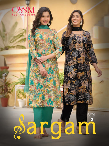 Sargam Vol 2 Ossm Chanderi Modal Readymade Pant Style Suits