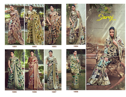 Saroj Vol 2 Kashvi Creation Dull Moss Sarees