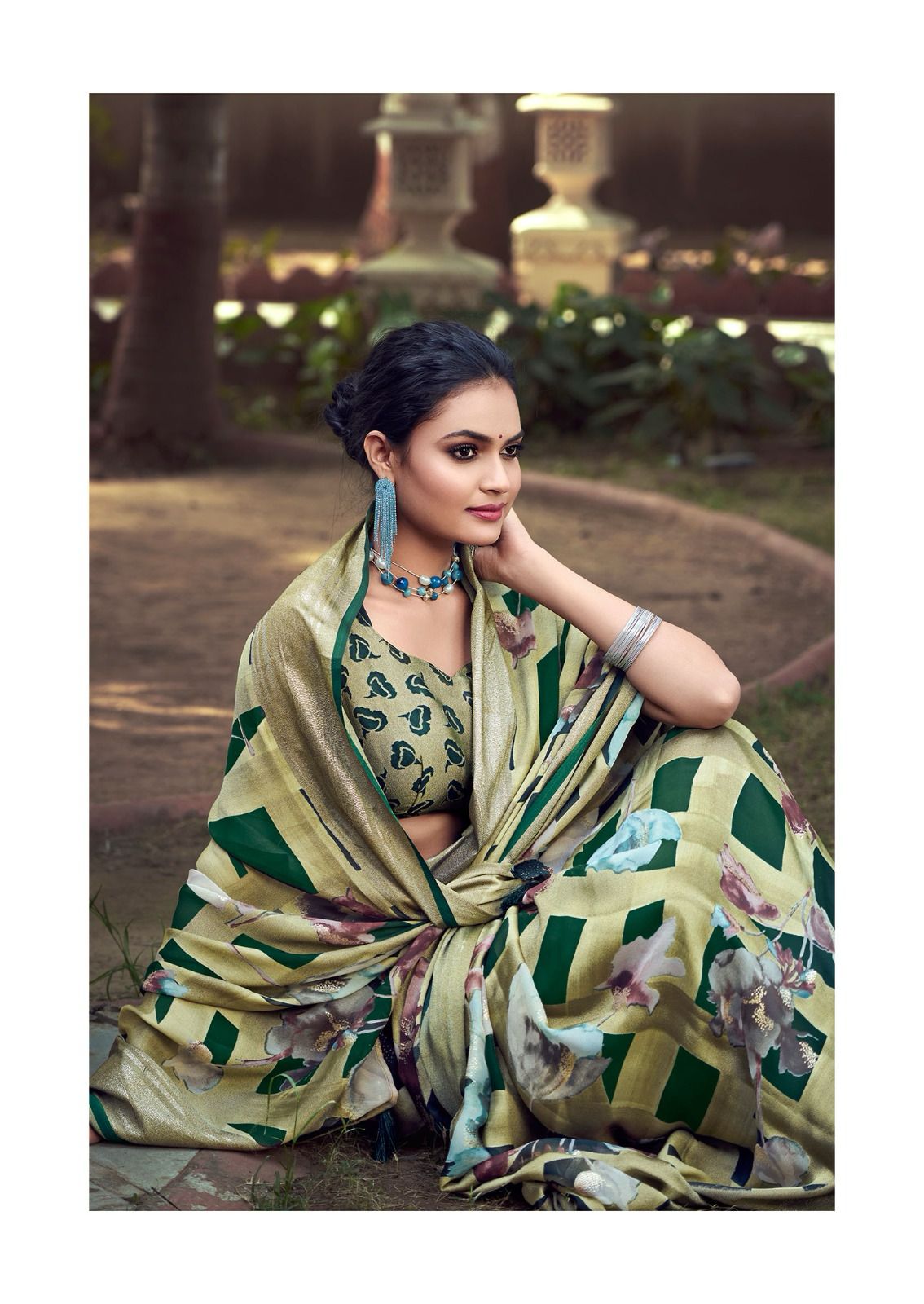 Saroj Vol 2 Kashvi Creation Dull Moss Sarees