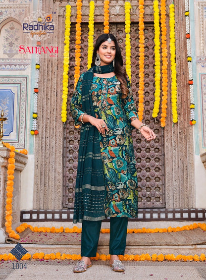 Satrangi Vol 1 Radhika Lifestyle Chanderi Readymade Pant Style Suits