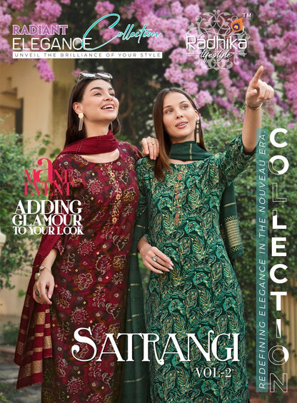 Satrangi Vol 2 Radhika Lifestyle Modal Chanderi Readymade Pant Style Suits