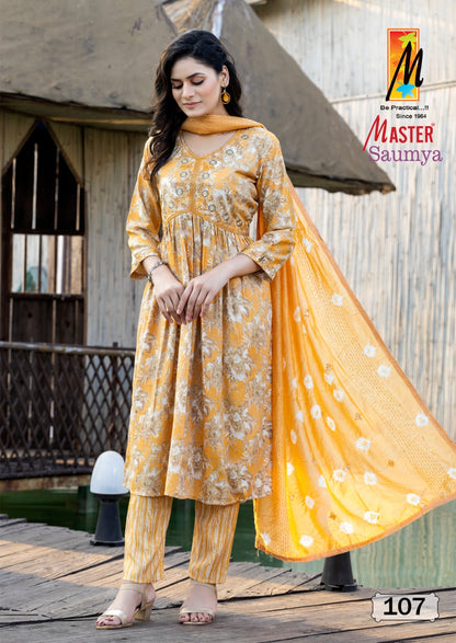 Saumya Master Capsule Print Readymade Pant Style Suits