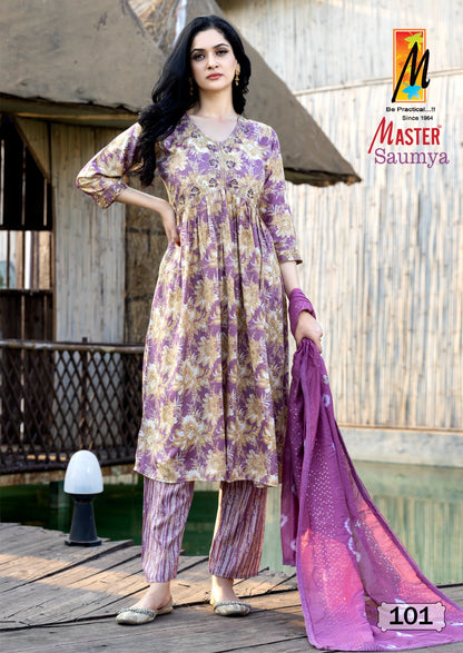 Saumya Master Capsule Print Readymade Pant Style Suits