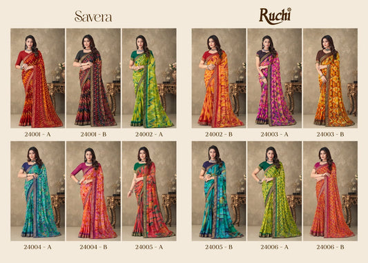 Savera-7 Edition Ruchi Chiffon Sarees