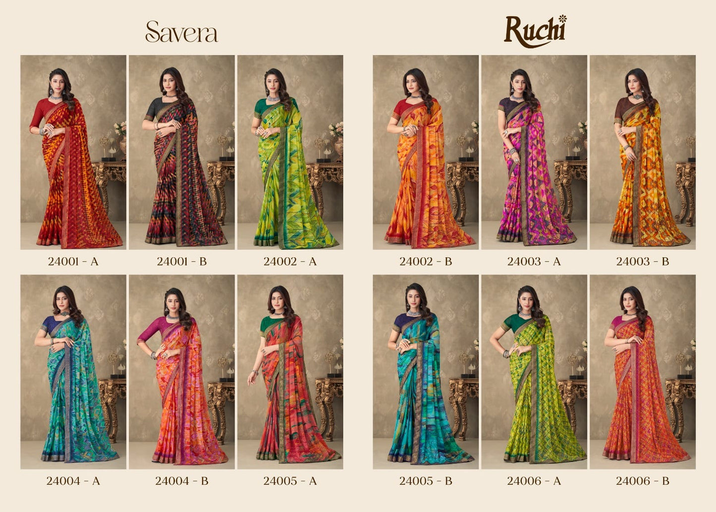 Savera-7 Edition Ruchi Chiffon Sarees