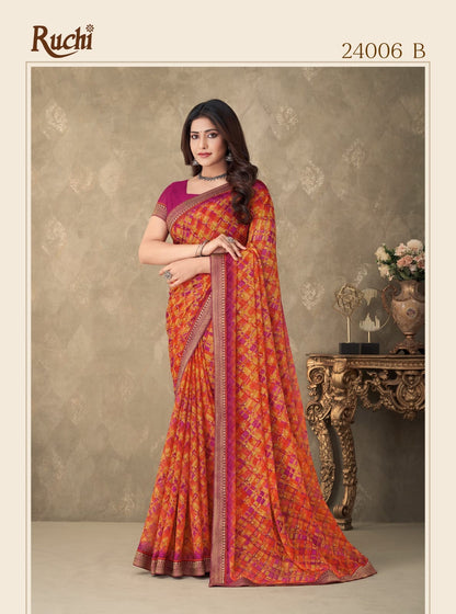 Savera-7 Edition Ruchi Chiffon Sarees