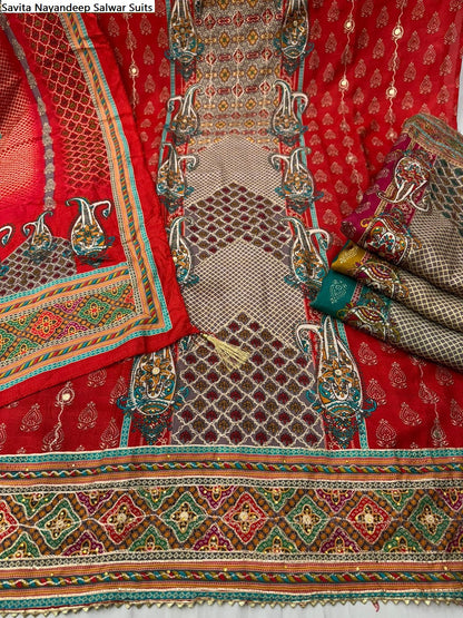 Savita Nayandeep Viscose Muslin Salwar Suits