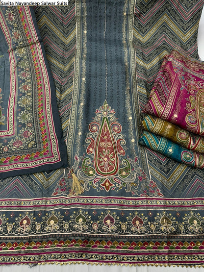 Savita Nayandeep Viscose Muslin Salwar Suits