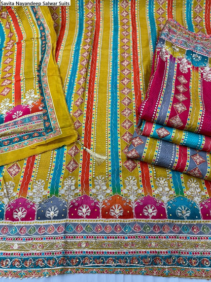 Savita Nayandeep Viscose Muslin Salwar Suits