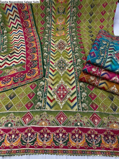 Savita Nayandeep Viscose Muslin Salwar Suits
