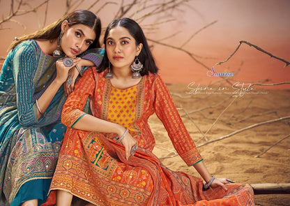 Savya Silk Sunrise Modal Silk Pant Style Suits