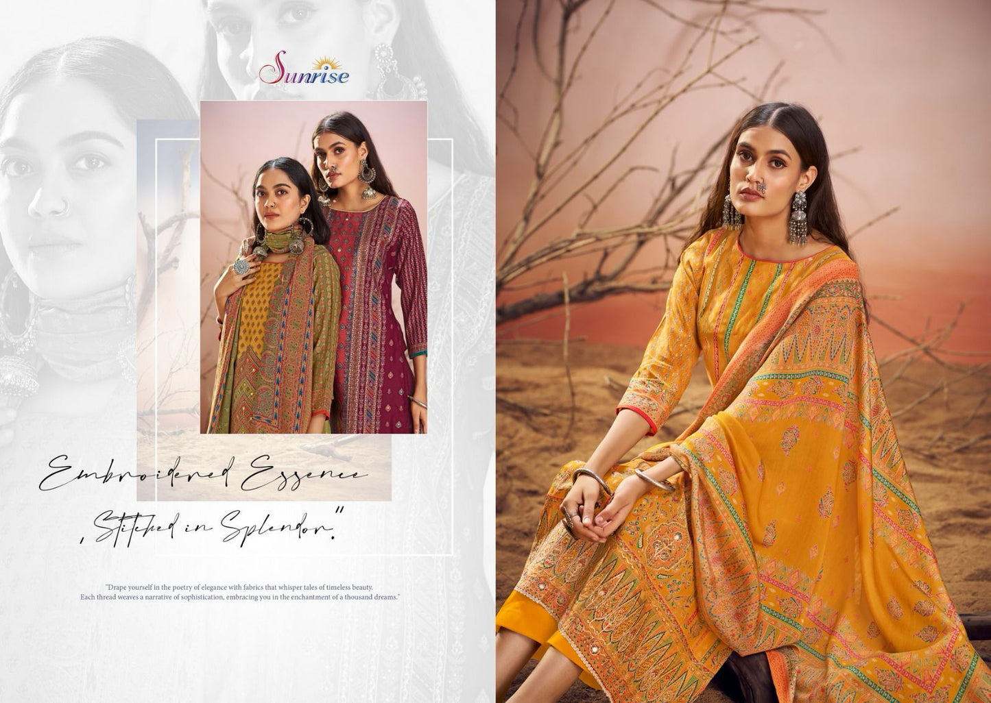 Savya Silk Sunrise Modal Silk Pant Style Suits