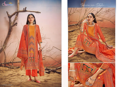 Savya Silk Sunrise Modal Silk Pant Style Suits