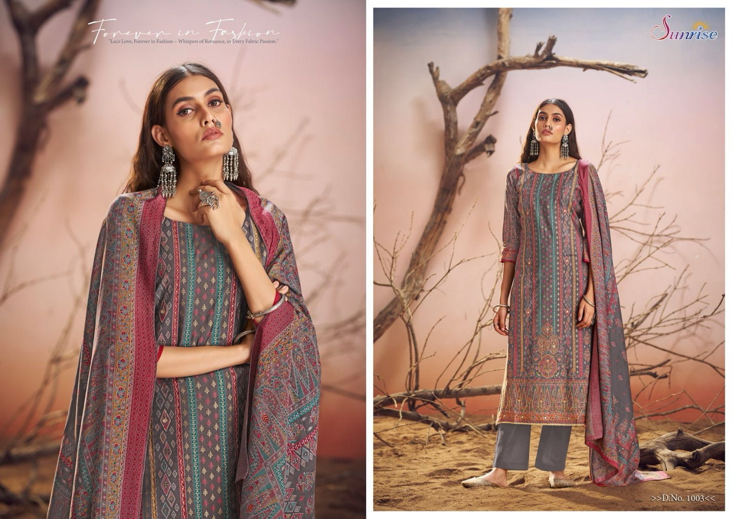 Savya Silk Sunrise Modal Silk Pant Style Suits