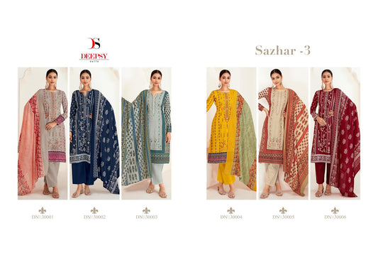 Sazhar-3 Deepsy Cotton Pakistani Salwar Suits