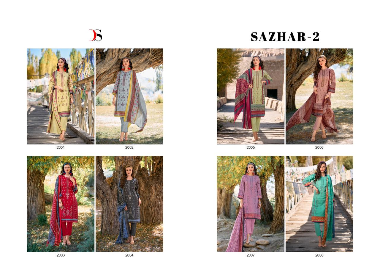 Sazhar 2 Deepsy Cotton Karachi Salwar Suits