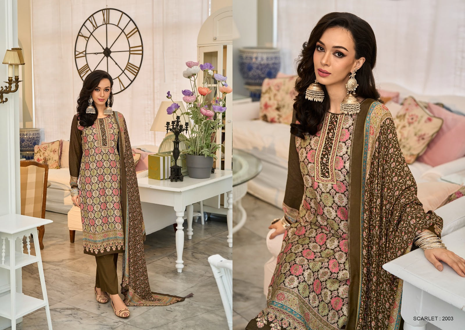 Scarlet Rang Fashion Muslin Pant Style Suits