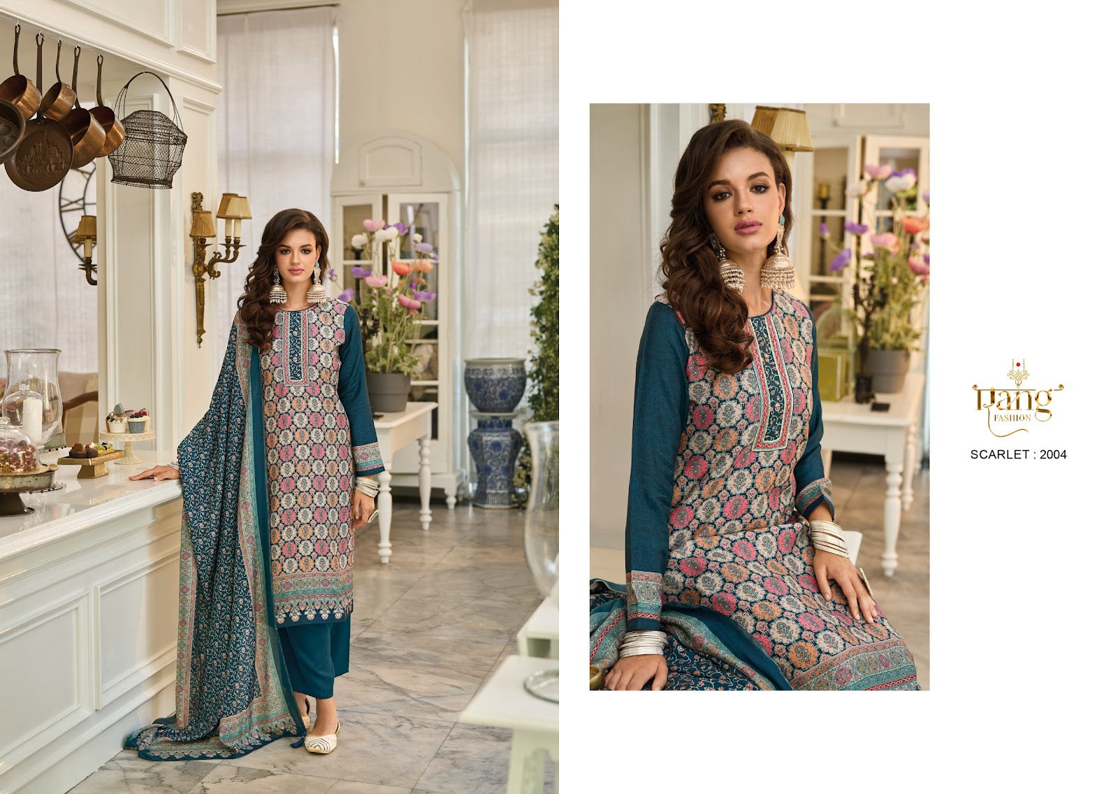 Scarlet Rang Fashion Muslin Pant Style Suits