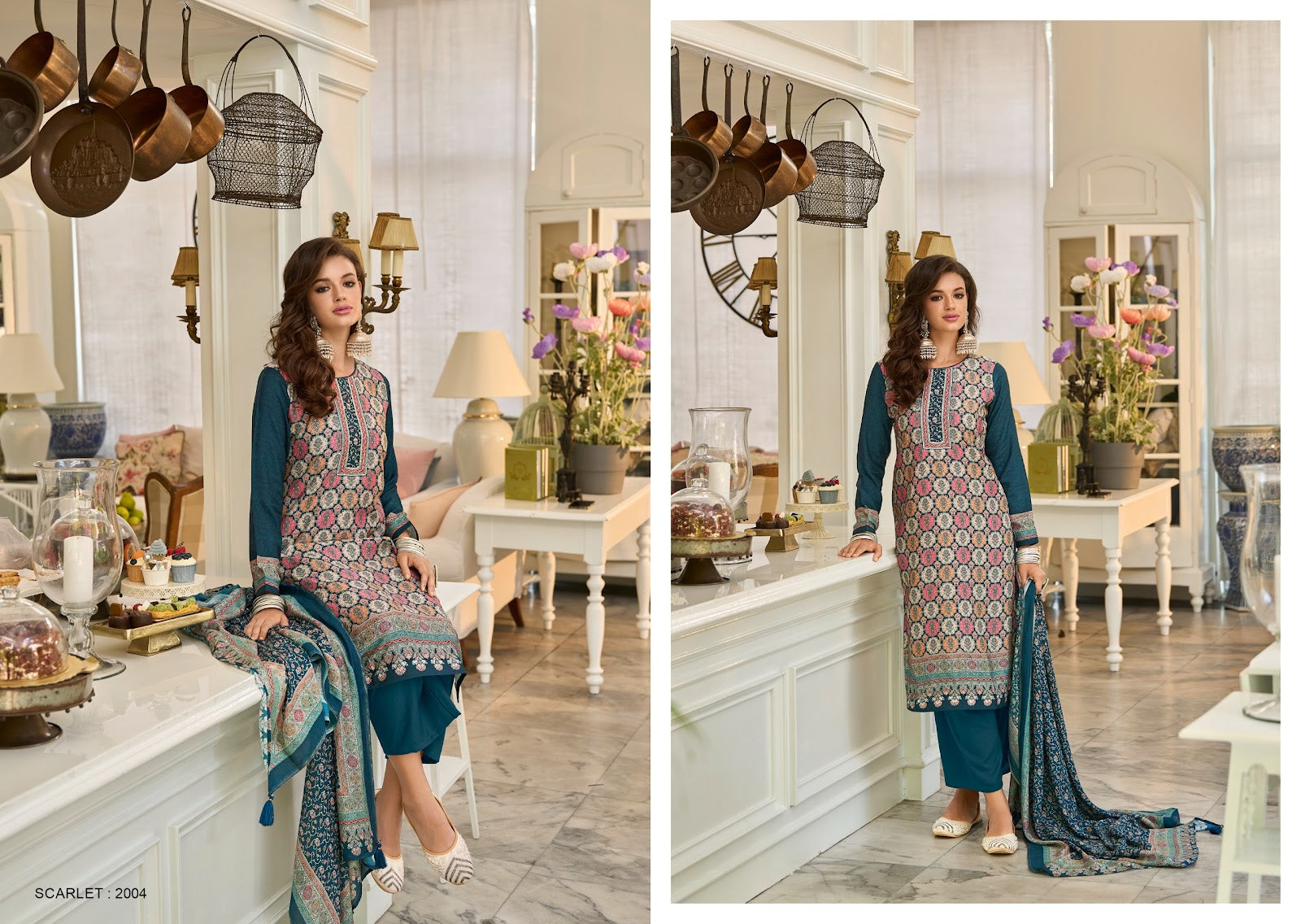 Scarlet Rang Fashion Muslin Pant Style Suits