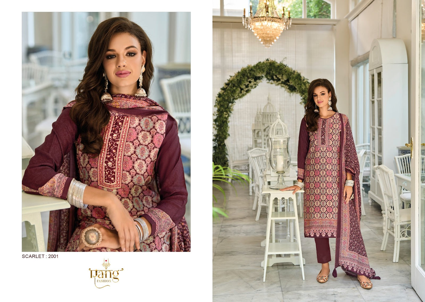 Scarlet Rang Fashion Muslin Pant Style Suits