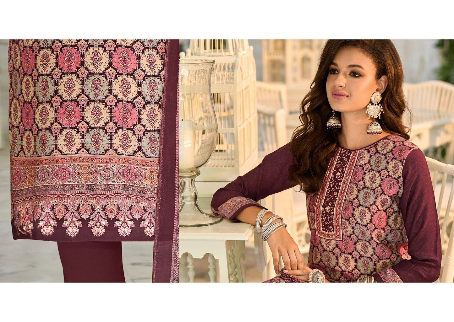 Scarlet Rang Fashion Muslin Pant Style Suits